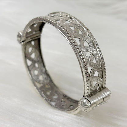 Oxidized Zig-Zag Statement Bangle