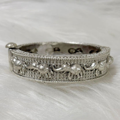 Oxidized Elephant Statement Bangle