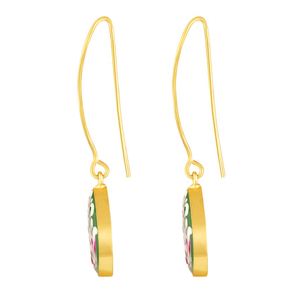 Gold Plated Hand-Painted Earrings