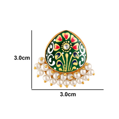 Gold Plated Hand-Painted Earrings