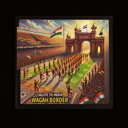 Wagah Border Patriotic Fridge Magnet