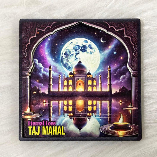 Taj Mahal: The Eternal Symbol of Love Wooden Souvenir Magnet
