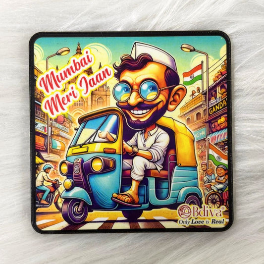 Mumbai Vibes: Meri Jaan in Every Lane - Souvenir Wooden Fridge Magnet