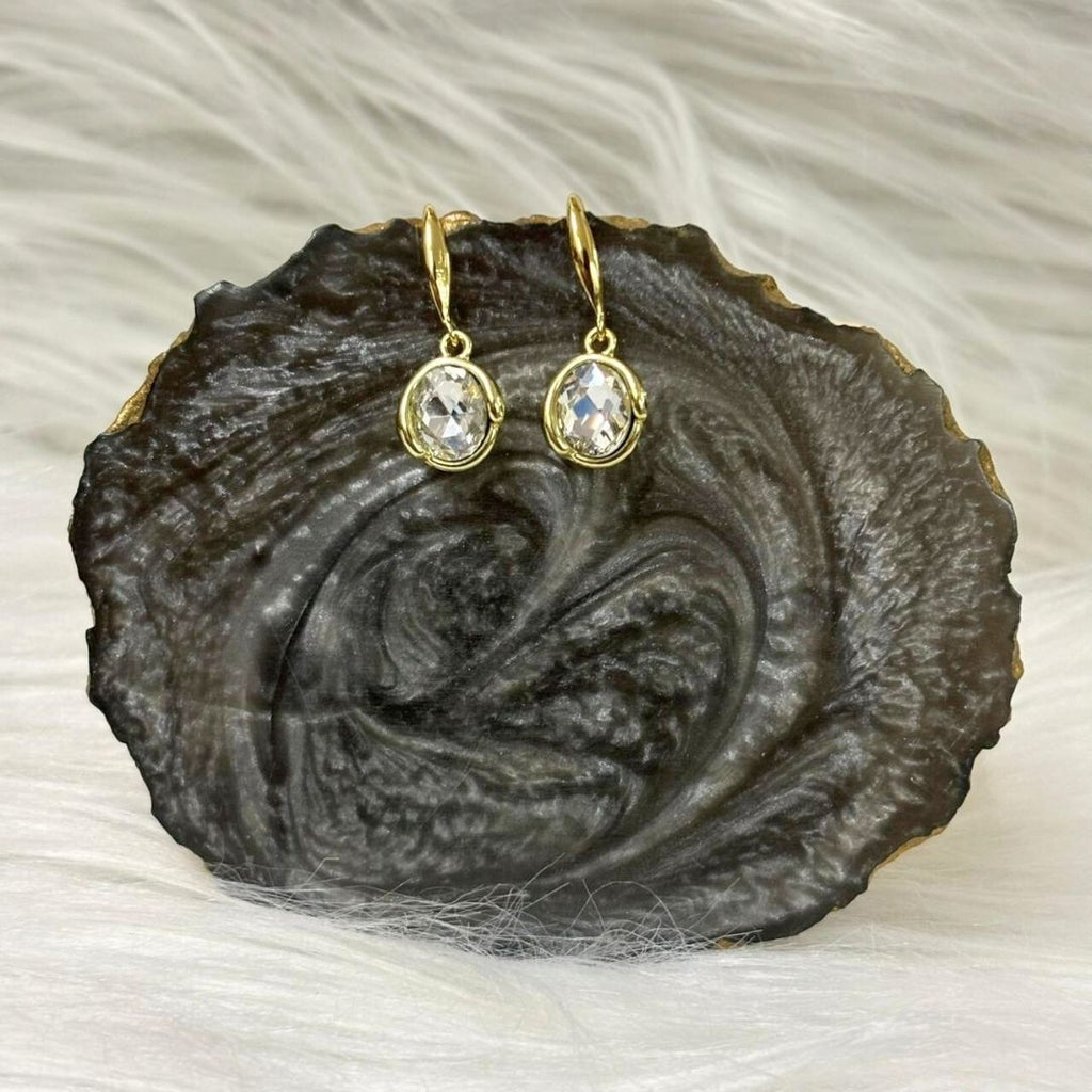 Classic Round Cubic Zirconia Drop Earrings