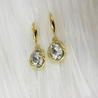 Classic Round Cubic Zirconia Drop Earrings