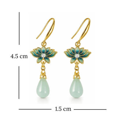 Gold Plated Lotus Earrings