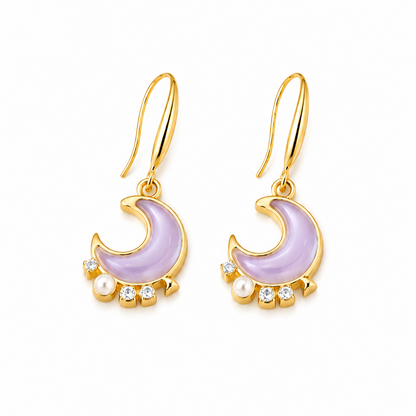 Gold Plated Half Moon Earrings