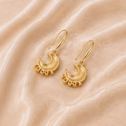 Gold Plated Half Moon Earrings