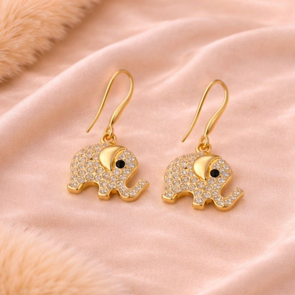 Gold Plated Evil Eye Cubic Zirconia Drop Earrings