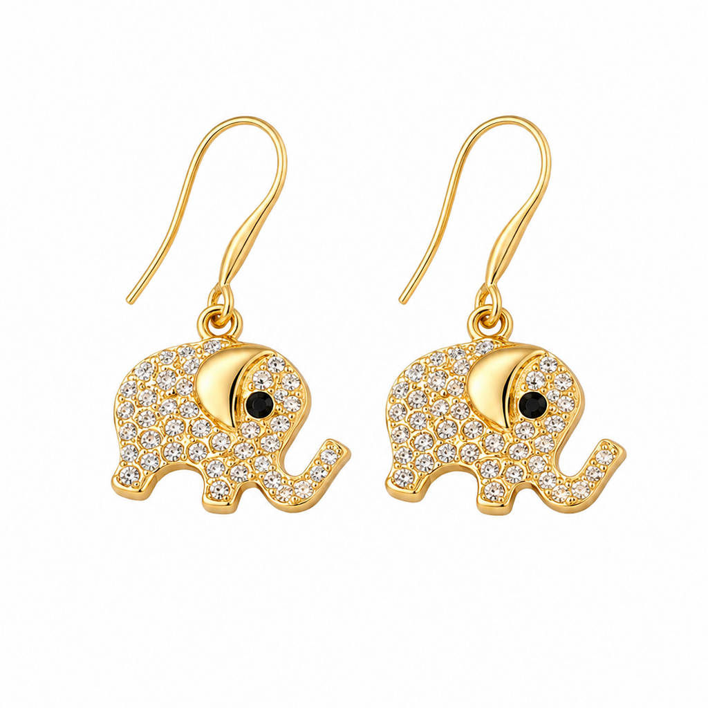 Gold Plated Evil Eye Cubic Zirconia Drop Earrings