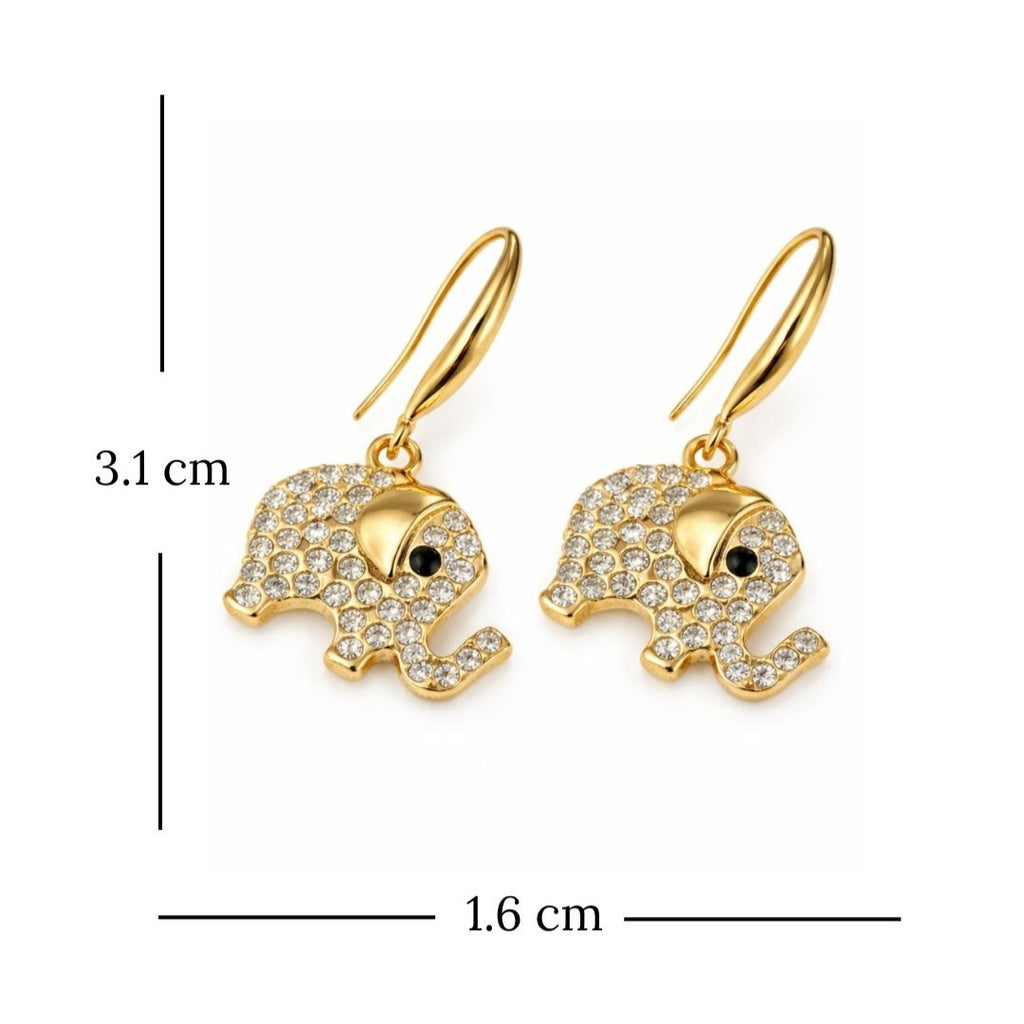 Gold Plated Evil Eye Cubic Zirconia Drop Earrings