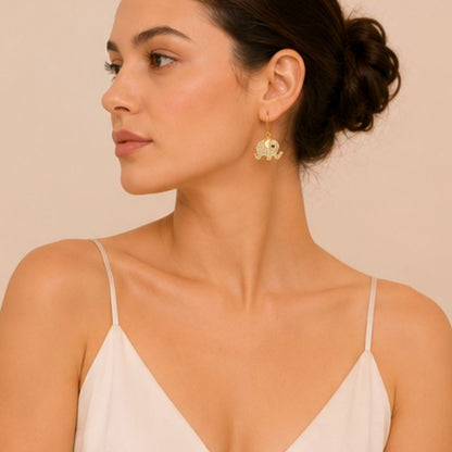 Gold Plated Evil Eye Earrings