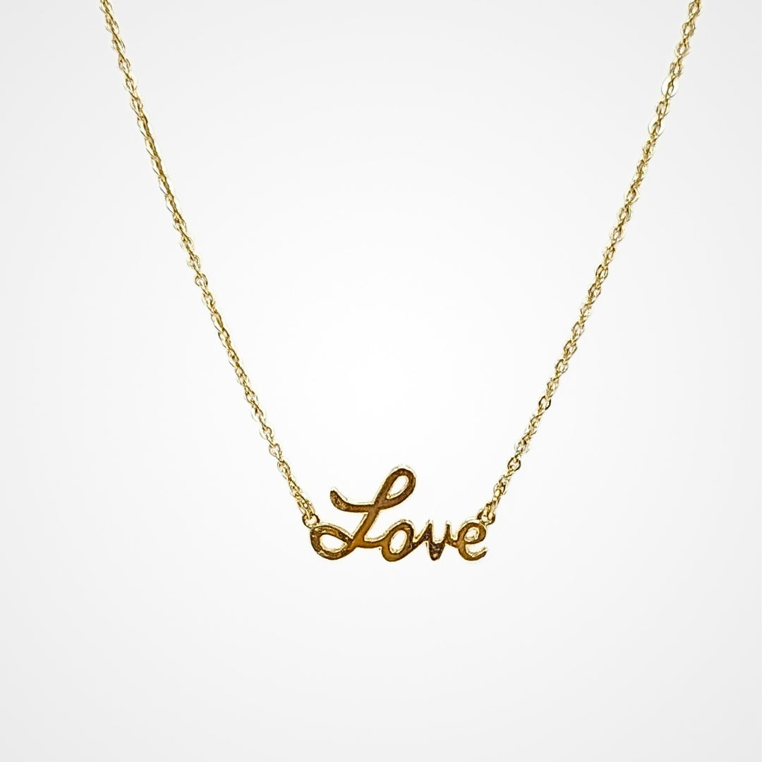 Bdiva 18k Gold Plated Love Chain Necklace.