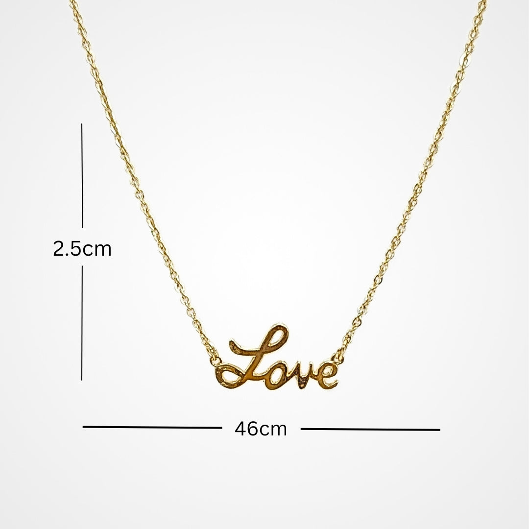 Bdiva 18k Gold Plated Love Chain Necklace.