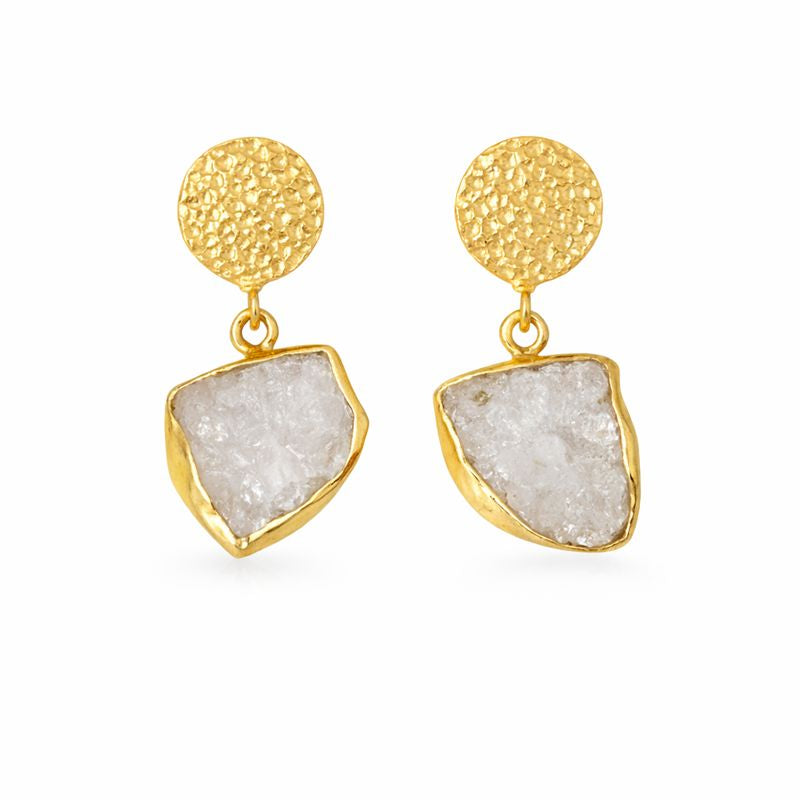Gold Plated Semi-Precious Stone Earrings
