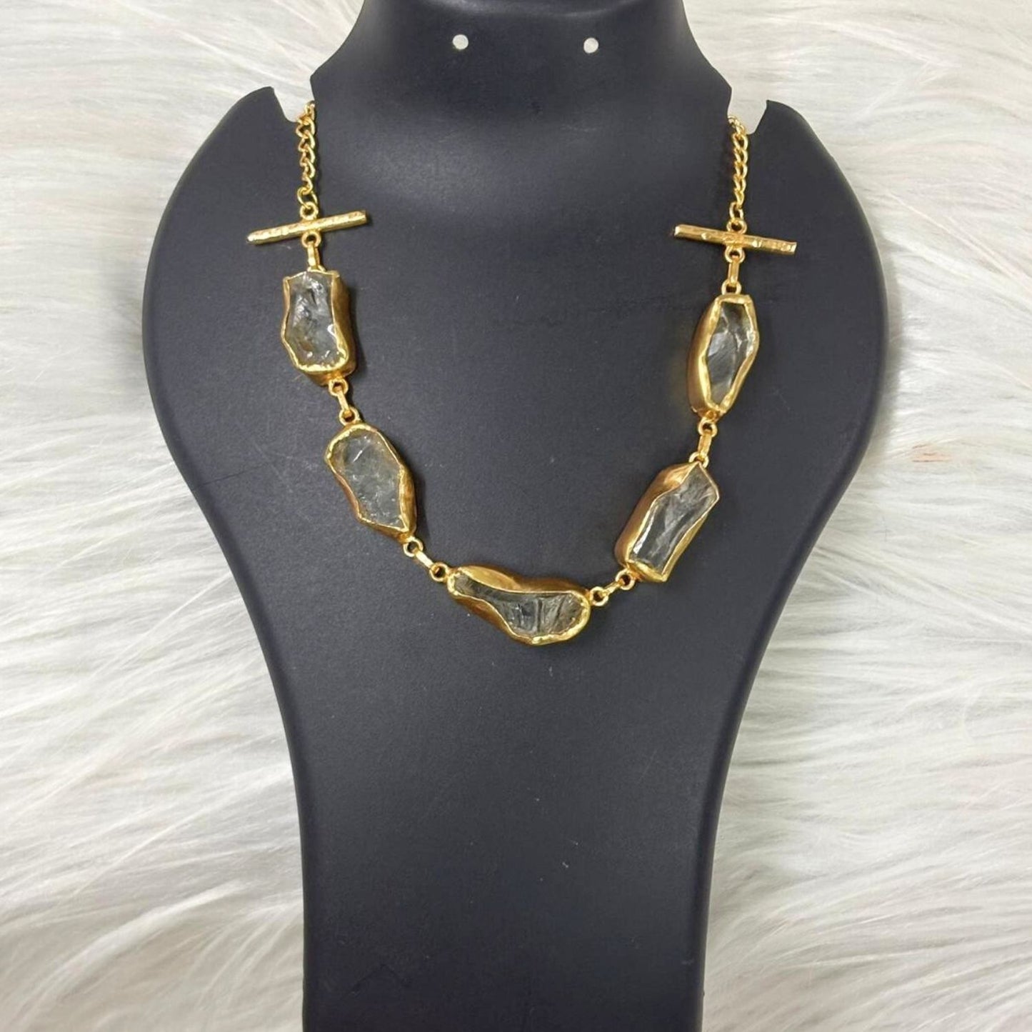 Gold Plated Semi Precious Stones Choker