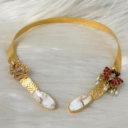 Butterfly Gold-Plated Open Collar Necklace