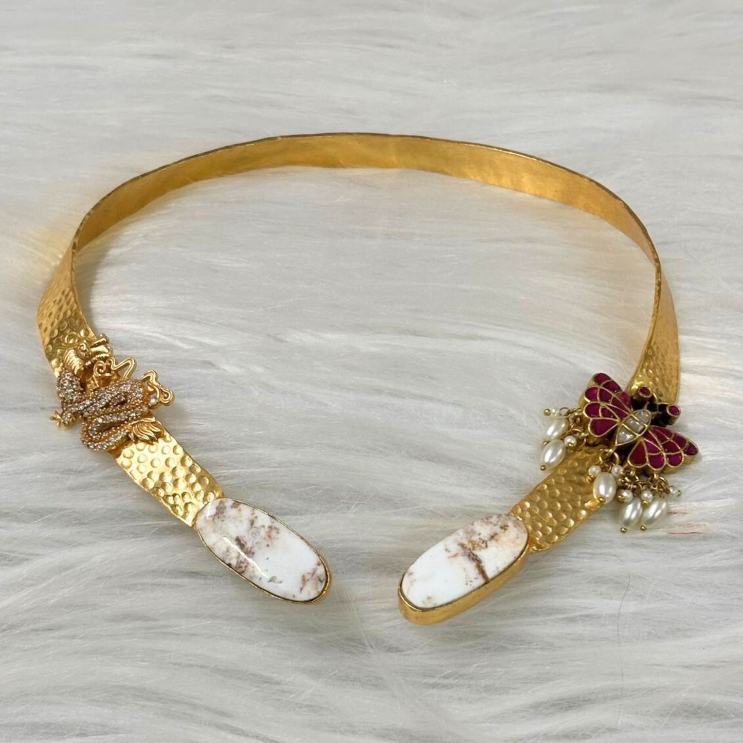 Butterfly Gold-Plated Open Collar Necklace