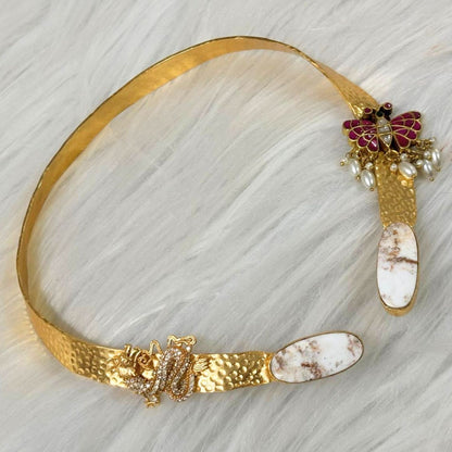 Butterfly Gold-Plated Open Collar Necklace