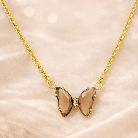 Gold‑Plated Butterfly Charm Pendant Chain