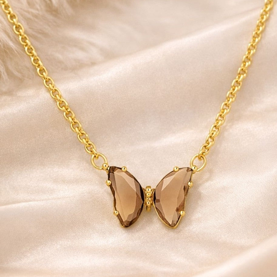Gold‑Plated Butterfly Charm Pendant Chain