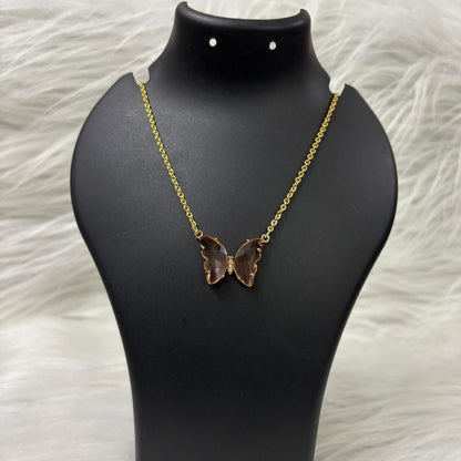 Gold‑Plated Butterfly Charm Pendant Chain