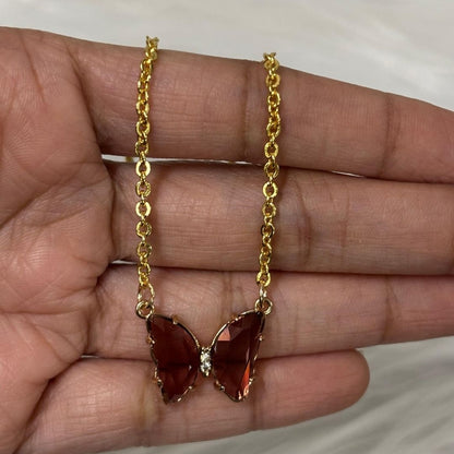 Gold‑Plated Butterfly Charm Pendant Chain
