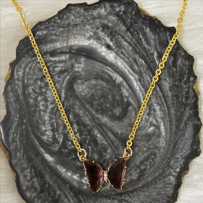 Gold‑Plated Butterfly Charm Pendant Chain