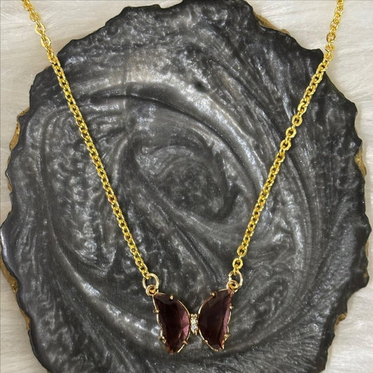 Gold‑Plated Butterfly Charm Pendant Chain