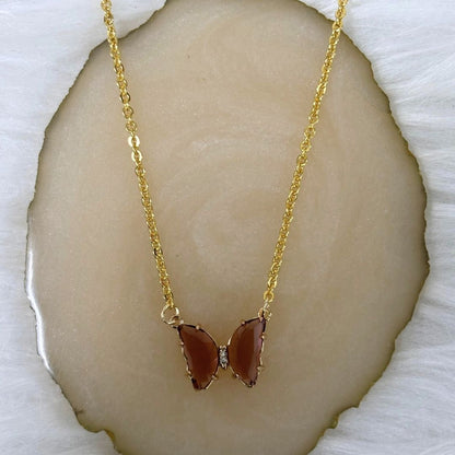 Gold‑Plated Butterfly Charm Pendant Chain
