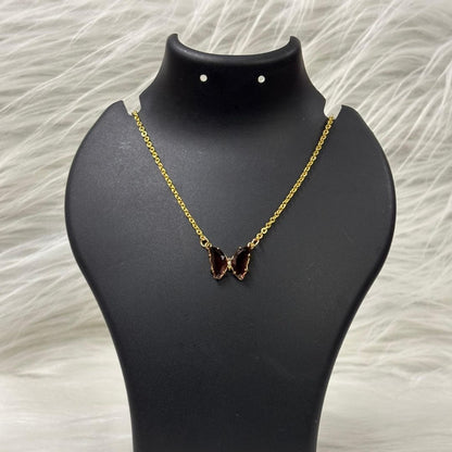 Gold‑Plated Butterfly Charm Pendant Chain