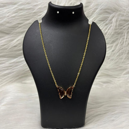 Gold‑Plated Butterfly Charm Pendant Chain