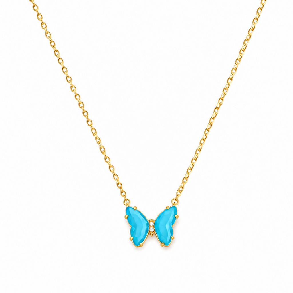 Gold Plated Butterfly Pendant Chain