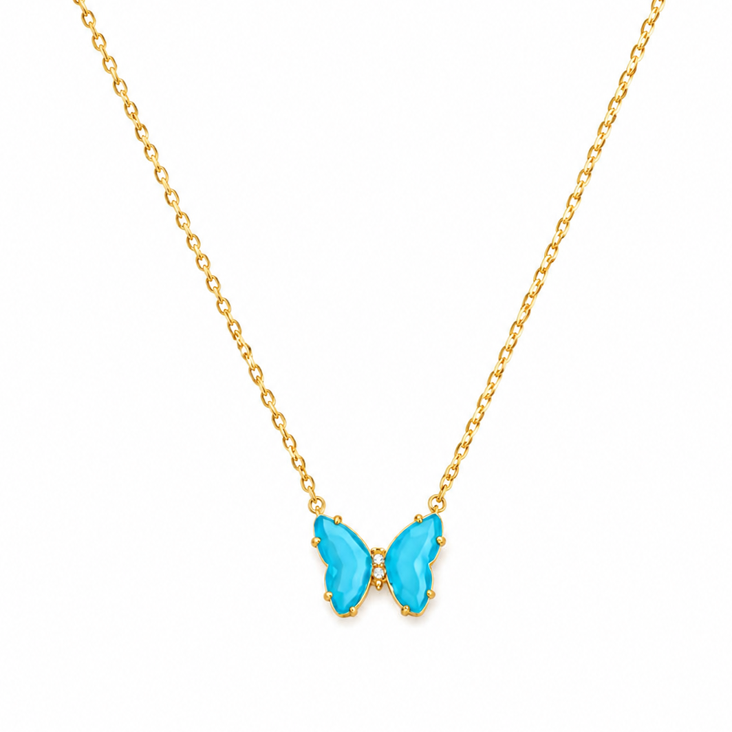 Gold Plated Butterfly Pendant Chain