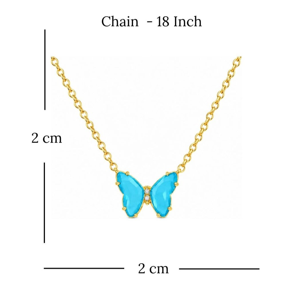Gold Plated Butterfly Pendant Chain