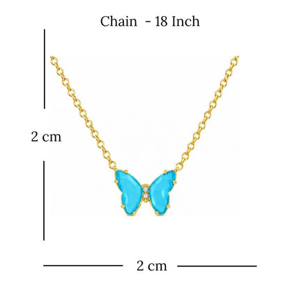 Gold Plated Butterfly Pendant Chain