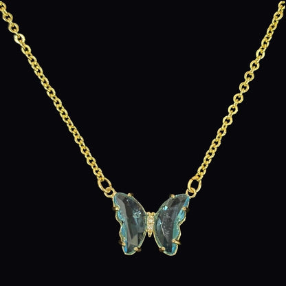 Gold‑Plated Butterfly Charm Pendant Chain