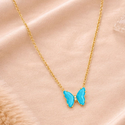 Gold Plated Butterfly Pendant Chain