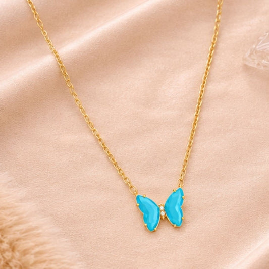Gold Plated Butterfly Pendant Chain