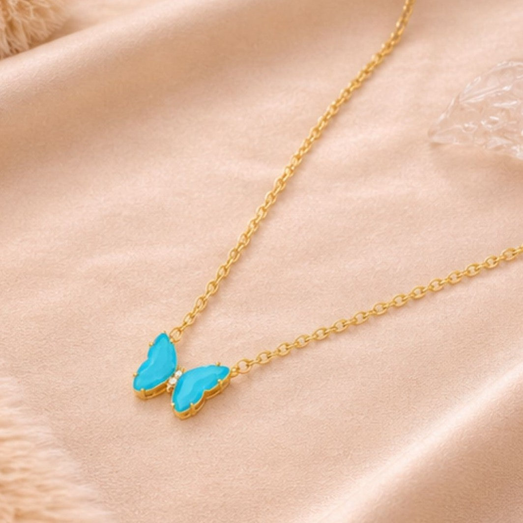 Gold Plated Butterfly Pendant Chain