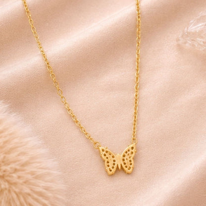 Gold Plated Butterfly Pendant Chain