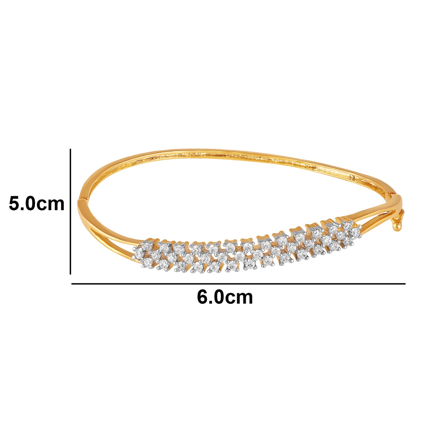 BDiva 18K Gold Plated Cubic Zircon Stunning Design Bracelet for Women