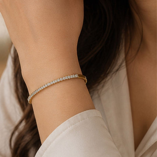 Gold Plated Cubic Zirconia Bracelet