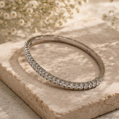 Rhodium Plated CZ Bracelet