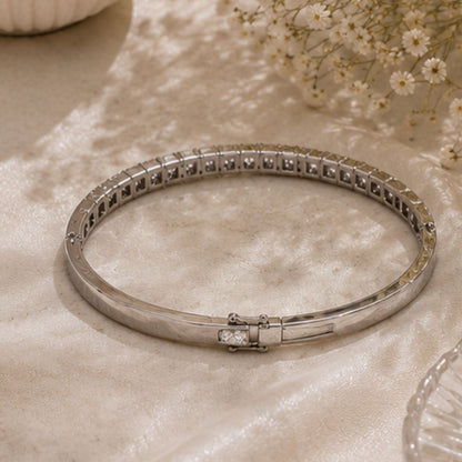 Rhodium Plated CZ Bracelet