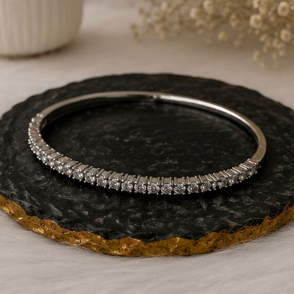 Rhodium Plated CZ Bracelet