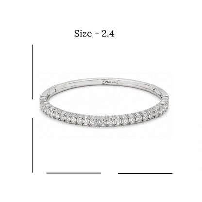 Rhodium Plated CZ Bracelet