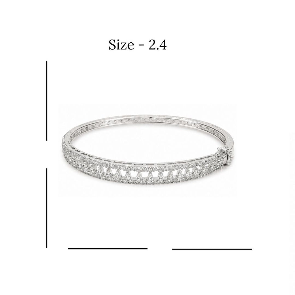 Rhodium Plated Cubic Zirconia Bracelet