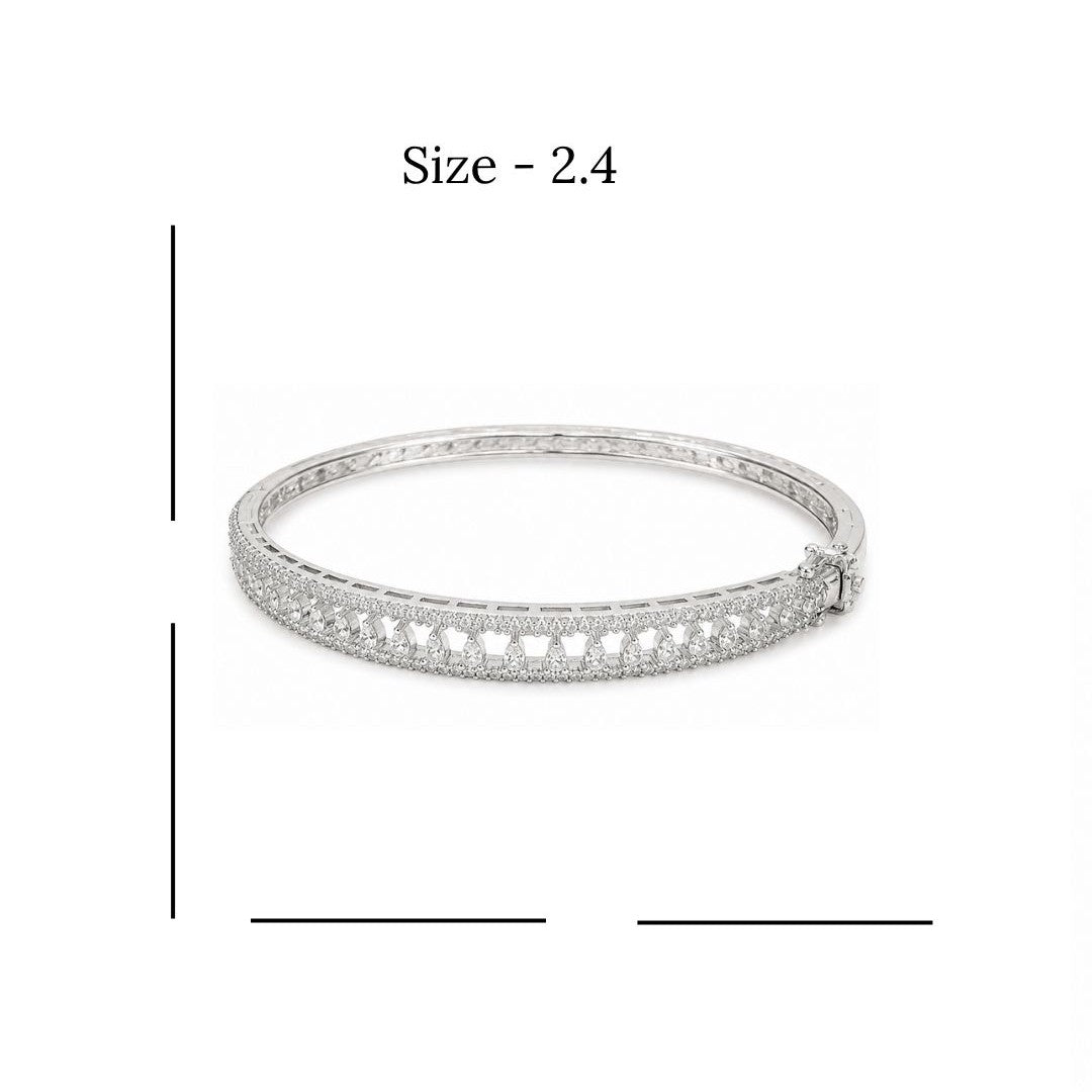 Rhodium Plated CZ Bracelet