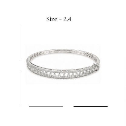 Rhodium Plated CZ Bracelet